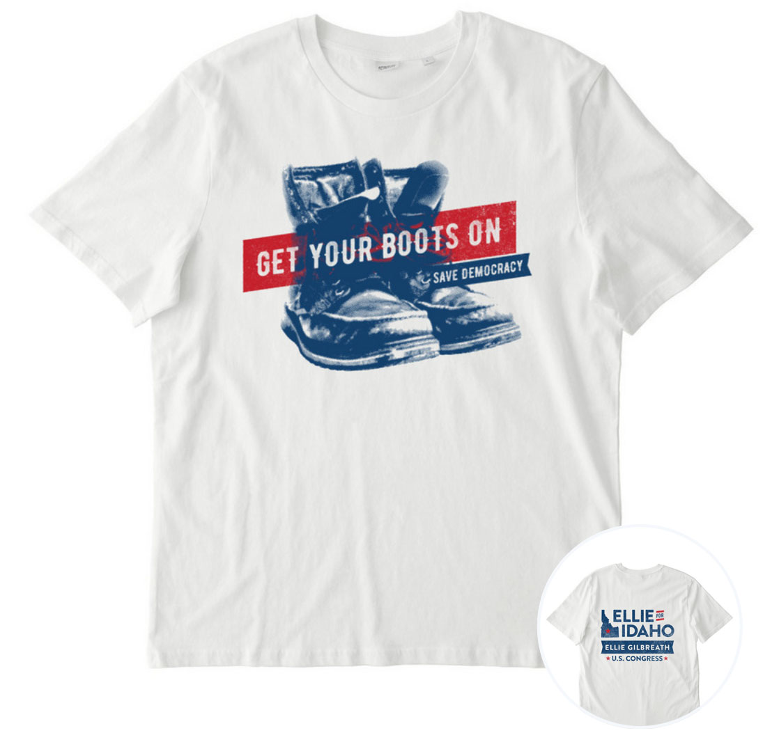 Ellie for Idaho Get Your Boots On Tee (white)